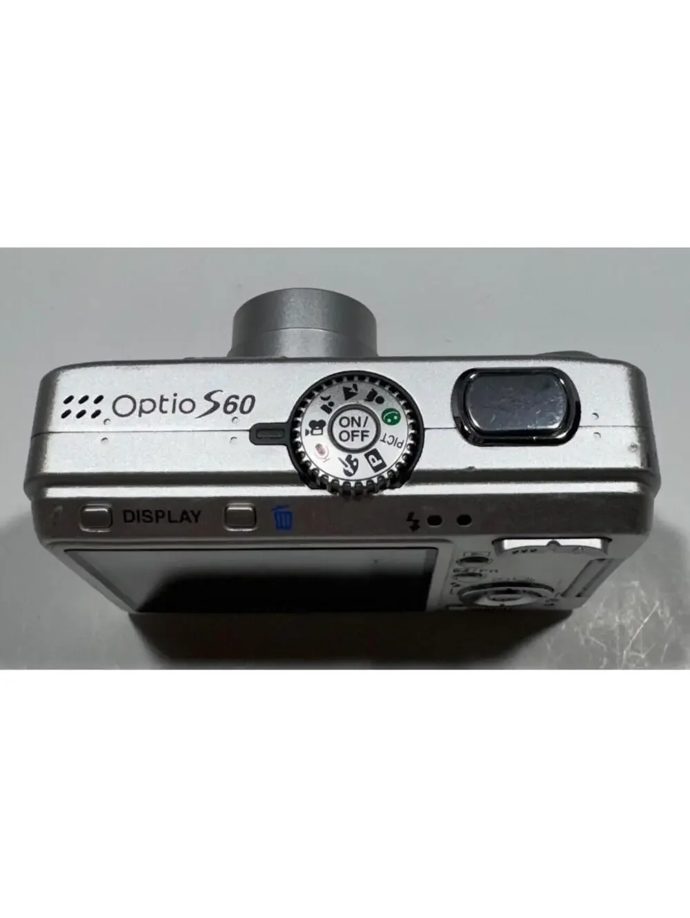 Pentax Optio S60 6.0MP Digital Camera Silver 3x Optical Zoom AA Batteries